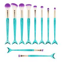 Conjunto de pincéis de maquiagem G-Texnik Mermaid 10 unidades Blue Professional