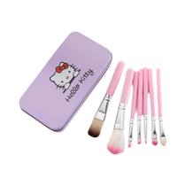 Conjunto De Pincéis De Maquiagem Hello Kitty Sanrio Anime Fashion Beauty Tools Presente Para Meninas