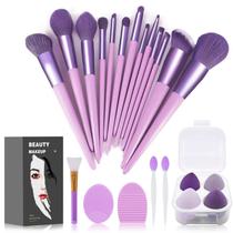 Conjunto de pincéis de maquiagem Koccido, kit de maquiagem de 22 peças com bolsa roxa Conjunto de pincéis de maquiagem Koccido, kit de maquiagem de 22 peças com bolsa roxa