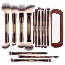 Conjunto de Pincéis de Maquiagem MAANGE 13 Peças Dupla Face com Bolsa Conjunto de Pincéis de Maquiagem MAANGE 13 Peças Dupla Face com Bolsa