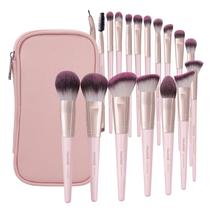 Conjunto de pincéis de maquiagem MAANGE 18 unidades com estojo sintético em ouro rosa Conjunto de pincéis de maquiagem MAANGE 18 unidades com estojo sintético em ouro rosa
