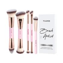 Conjunto De Pincéis De Maquiagem Para Iniciantes 5 Peças Triangular Para Corretivo, Base, Pó, Blush