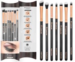 Conjunto de pincéis de maquiagem para os olhos Lamora, 7 peças sintéticas com ouro rosa