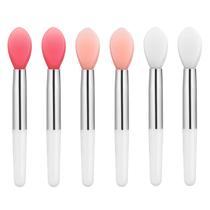 Conjunto de pincéis de maquiagem, pincéis labiais de silicone Lurrose, 6 unidades Conjunto de pincéis de maquiagem, pincéis labiais de silicone Lurrose, 6 unidades