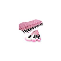 Conjunto de pincéis de maquiagem Professional Pink 32 peças com estojo