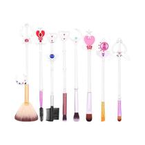 Conjunto De Pincéis De Maquiagem Sailor Moon Feminino Figura De Desenho Animado Base Blush Sombra