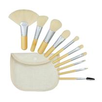 Conjunto de pincéis de maquiagem T4B MIMO Travel Size Bamboo com estojo, 10 unidades Conjunto de pincéis de maquiagem T4B MIMO Travel Size Bamboo com estojo, 10 unidades
