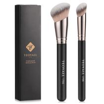 Conjunto de pincéis de maquiagem TEOYALL Foundation Contour 2 peças angulares