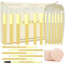 Conjunto de pincéis de maquiagem VIVID BEAUTY 18 unidades para pó e base