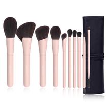 Conjunto de pincéis de maquiagem YutimeAura 10 unidades Foundation Contour Blush Conjunto de pincéis de maquiagem YutimeAura 10 unidades Foundation Contour Blush