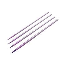 Conjunto De Pincéis De Nylon Para Aquarela Com Cabeça Macia 4/6 Peças Cabeça Redonda E Plana Para