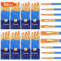 Conjunto de pincéis de pintura ESRICH, 80 unidades, pincel de nylon para acrílico e óleo Conjunto de pincéis de pintura ESRICH, 80 unidades, pincel de nylon para acrílico e óleo