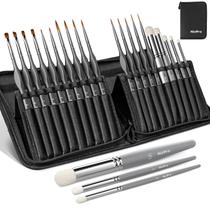 Conjunto de pincéis de pintura Nicpro Miniature Dry Brush 20 unidades com estojo
