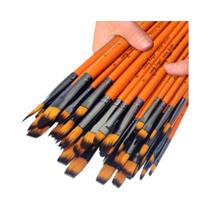Conjunto De Pincéis De Pintura Premium Para Artistas Com 12/48 Peças, Pincéis Redondos, Filbert,