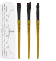 Conjunto de pincéis de sobrancelha BRAWNA, 3 peças de maquiagem angular de precisão Conjunto de pincéis de sobrancelha BRAWNA, 3 peças de maquiagem angular de precisão