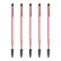 Conjunto de pincéis de sobrancelha DELAYNOMORE77 Duo Spoolie Angled Brow Pink Conjunto de pincéis de sobrancelha DELAYNOMORE77 Duo Spoolie Angled Brow Pink