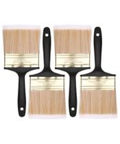 Conjunto de pincéis Deck Stain Bates Deck, pacote com 4, 10 cm, madeira de ponta macia Conjunto de pincéis Deck Stain Bates Deck, pacote com 4, 10 cm, madeira de ponta macia