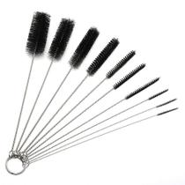 Conjunto de pincéis, limpador de tubos de nylon de palha longa, 10 unidades Conjunto de pincéis, limpador de tubos de nylon de palha longa, 10 unidades