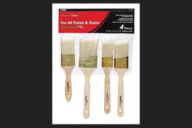 Conjunto de pincéis Linzer, 4 peças, faixa plana e angular Conjunto de pincéis Linzer, 4 peças, faixa plana e angular