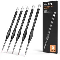 Conjunto de pincéis Nicpro 5 peças Fine Tip 000 Micro 3/0