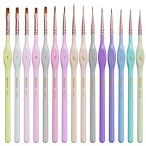 Conjunto de pincéis Nicpro Micro Fine Detail 15 unidades para aquarela a óleo acrílico