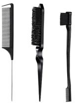 Conjunto de pincéis para modelar cabelo Samnyte Slick Back Comb, 3 peças