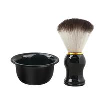 Conjunto De Pincel De Barbear Profissional 3-em-1 Masculino Com Tigela E Suporte Kit Presente Dia