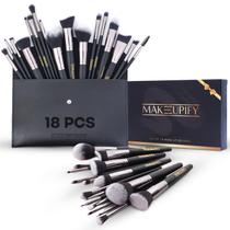 Conjunto de Pincel de Maquiagem MAKEUPIFY Professional - 18 Peças com Estojo