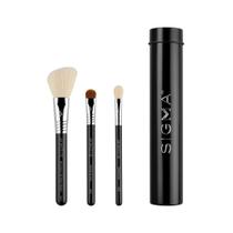 Conjunto de Pincel Sigma Beauty Travel Essential Trio - 3 Pincéis Veganos para Maquiagem