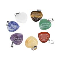 Conjunto De Pingentes De Chakra Do Coração Em Pedra Natural 7 Peças Para DIY Joias Colares Brincos