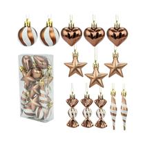 Conjunto De Pingentes De Natal Em Formato De Coração, Estrela E Bastão De Doce Com Corda
