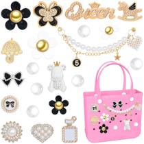 Conjunto de pingentes Gondiane, 20 peças de pérolas, flores de borboleta, dourado Conjunto de pingentes Gondiane, 20 peças de pérolas, flores de borboleta, dourado