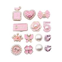 Conjunto De Pingentes Para Sapatos Rosa Pérola DIY Destacáveis Com Borboleta De Diamante E Fivela De Conjunto De Pingentes Para Sapatos Rosa Pérola DIY Destacáveis Com Borboleta De Diamante E Fivela De