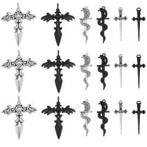 Conjunto de pingentes SUNNYCLUE 48 unidades, 8 estilos, Sword Alloy Gothic Conjunto de pingentes SUNNYCLUE 48 unidades, 8 estilos, Sword Alloy Gothic