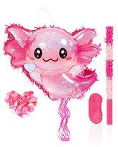Conjunto de Pinhata de Axolote Homie Finds 41 cm Rosa com Glitter