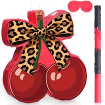 Conjunto de Pinhata VioraWhite com Estampa de Cereja e Leopardo com Bastão