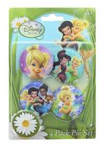 Conjunto de pinos de botão Disney Tinker Bell Novelty (pacote com 4) Conjunto de pinos de botão Disney Tinker Bell Novelty (pacote com 4)