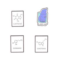 Conjunto de pinos de broche: fórmula química, padrões de moléculas, liga