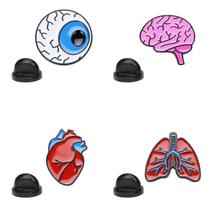 Conjunto de pinos de broche: órgão humano, coração, cérebro, olho, pulmão, liga Conjunto de pinos de broche: órgão humano, coração, cérebro, olho, pulmão, liga