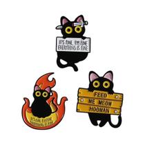 Conjunto De Pinos De Esmalte De Anime Capivara Coelho De Orelhas Vermelhas Panda Gato 3-9pcs Broches