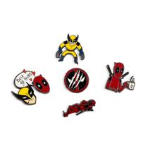 Conjunto de pinos esmaltados Marvel Studios Deadpool & Wolverine, 5 peças