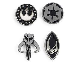 Conjunto de pinos esmaltados STAR WARS The Mandalorian Symbols x4 Conjunto de pinos esmaltados STAR WARS The Mandalorian Symbols x4