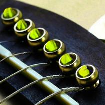 Conjunto de pinos Guitar Bridge Alomejor, 6 unidades de cobre com cristal
