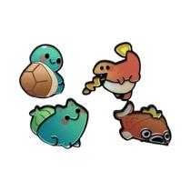 Conjunto De Pins De Anime Pokémon: Broches De Metal Esmaltado De Squirtle, Charmander E Bulbasaur,