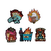 Conjunto De Pins De Esmalte Com Desenhos Animados Fofos De Anime, Capivara, Gato Preto, Dados, Conjunto De Pins De Esmalte Com Desenhos Animados Fofos De Anime, Capivara, Gato Preto, Dados,