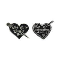 Conjunto De Pins De Esmalte Criativos De Halloween: Esqueleto, Bota De Cowboy, Bruxa, Gato, Filme