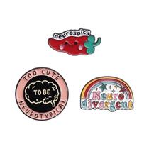 Conjunto de Pins de Esmalte de Capivara Gato Anime - Broches para Bolsas e Roupas