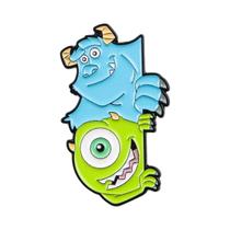 Conjunto De Pins De Esmalte De Monstro De Desenho Animado, Pins De Lapela, Distintivos Para Mochila,