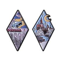 Conjunto De Pins De Esmalte E Broches De Lapela Com Personagens De Desenho Animado (Turbo Granny