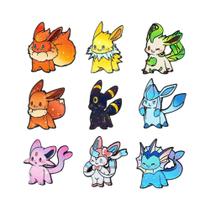 Conjunto De Pins De Esmalte Eeveelution 9 Peças: Broches Fofos De Eevee, Flareon, Jolteon E Umbreon Conjunto De Pins De Esmalte Eeveelution 9 Peças: Broches Fofos De Eevee, Flareon, Jolteon E Umbreon